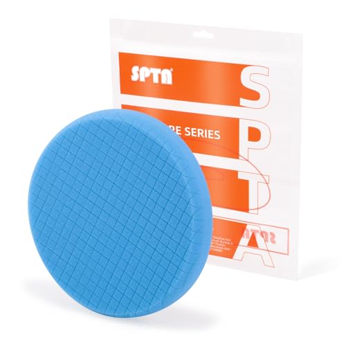 Blue T60 Moderate-Cut Foam Polishing Pad, SPTA 1Pc 6.5 Inch Face for 6 Inch 150mm Backing Plate Compound Buffing Sponge Pads for Car Buffer Polisher Compounding, Polishing and Waxing -FPTSS6B - color: 1Pc Blue T60 Moderate-Cut Pad, size: 6.5inch
