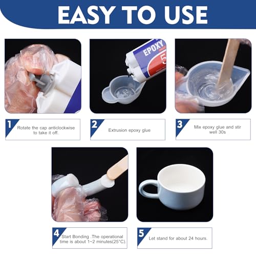 5 Minute Epoxy Glue 3.4oz Clear 2 Part Strong Fast Cure Adhesive Repair