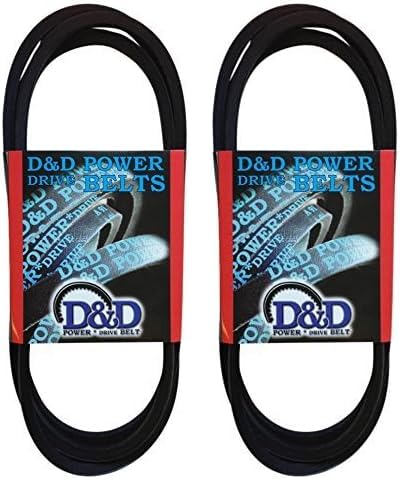 D&D PowerDrive 3L285 UNIROYAL Industrial Replacement Belt, 1 Band, Rubber (Pack of 2) - size: 1 Count (Pack of 2)