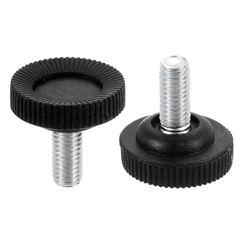 DTGN M8x16.5x27.5mm Screw on Furniture Glide Leveling Feet 8Pack Black