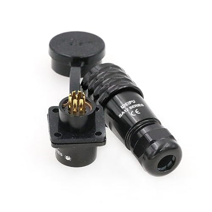 SZRMCC WEIPU SA12 9Pin Waterproof Connector 12mm Push Pull Solder Aviation Wire Connector Male Plug Female Socket for Automotive Industrial Electrical (9 Pin 3A) - size: 9 Pin 3A