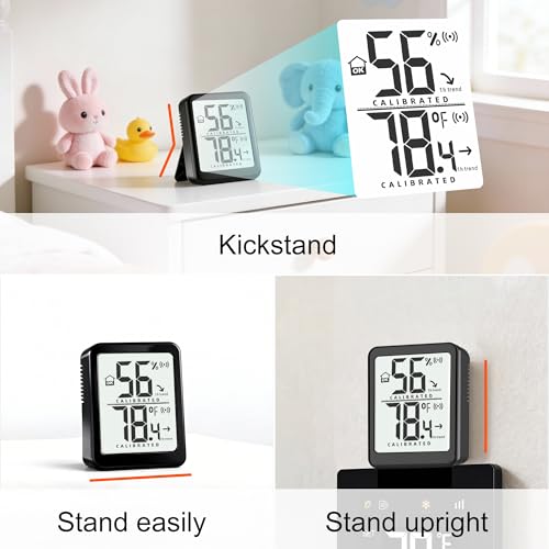 2-Pack Digital Room Thermometer Hygrometer with Battery