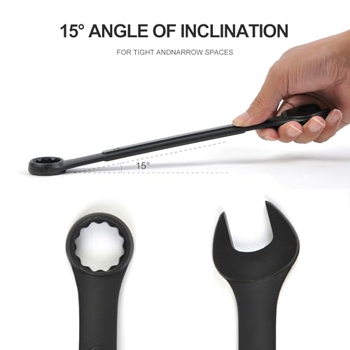 16 Piece Metric Combination Wrench Set 6mm to 32mm Metric Wrench Set with Roll Up Pouch