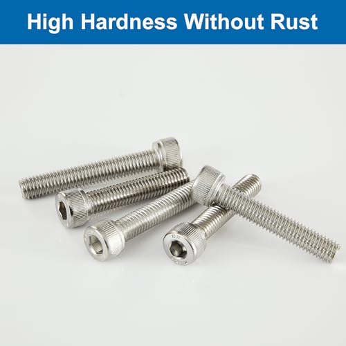 M8 x 12mm 16mm 18mm 20mm 25mm Hex Socket Head Cap Screws Bolts, Stainless Steel 304, Metric Allen Drive, Bright Finish, Fully Threaded, Assortment Kit 50PCS - size: Socket M8x12-25 mm
