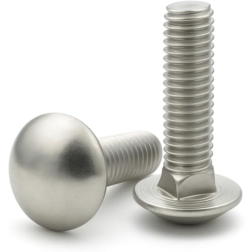 IMScrews 5/16"-18 x 2-1/4" Carriage Bolts, Round Head & Square Neck, Full Thread, 304 (18-8) Stainless Steel, Pack of 20 - size: 5/16"-18 x 2-1/4"