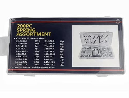 1/2 Sets Spring Assortment kit, 200pcs Heavy Steel Wire-Metal Extension Spring Replacement Kit (2)