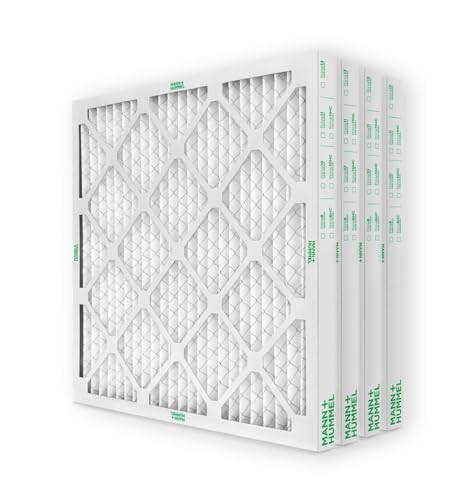 MANN+HUMMEL 15x20x2 MERV 8 Pleated 2" AC Furnace Air Filter. 4 Pack - style: 15 x 20 x 2