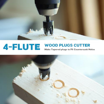 15-Piece Countersink Drill Bit Set for Woodworking