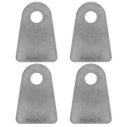 Weld On Tabs, Flat Bottom Shock Mount, 1/2" Hole, 1/4" Thick, 4 Pcs - color: Flat Mount-Big 1/4" Thick