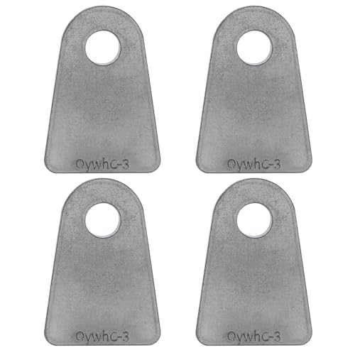 Weld On Tabs, Flat Bottom Shock Mount, 1/2" Hole, 1/4" Thick, 4 Pcs - color: Flat Mount-Big 1/4" Thick