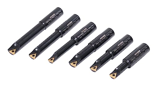Accusize Industrial Tools Round Shank Indexable Boring Bar, 5/8 in - size: 5/8", style: TCMT21.5 & TCMT22 Inserts
