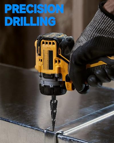 M35 Cobalt Step Drill Bit Set, 3-Piece 1/4" Hex Shank - size: 1/8"-7/8"（3PCS）