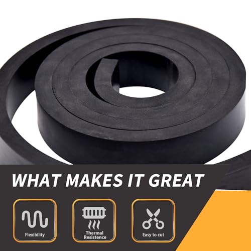 3/8 Inch Thick Neoprene Rubber Strips and Heavy-Duty Solid Rubber Rolls, Sheet for DIY Gasket, Warehouse, Pads, Seals, Weather Stripping, Flooring (1 Inch Wide, 5 Feet Long) - size: 3/8" x 1" x 5', style: Non-Adhesive Backing