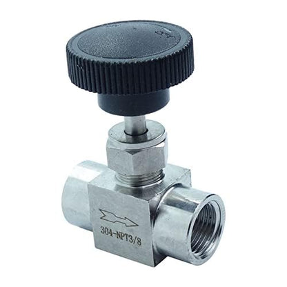 Stainless Steel 304 Instrument Gas Needle Valve 3/8 NPT Female 1000 Psi - size: SS304 3/8 FNPT