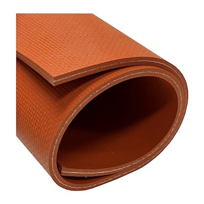 Exactly Rubber Fiber Reinforced Silicone Sheet, Red 1/8 x 12" x 18" 70A, Made in The USA, High Temp Heavy Duty Gasket Material DIY Sealing Pads Surface Protection Fiberglass Reinforcement - size: 1/8 x 12 x 18
