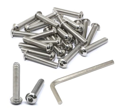 iexcell 25 Pcs 1/4-20 x 1-3/8" Stainless Steel 304 Hex Socket Button Head Cap Screws Bolts Kit - size: 1/4-20 x 1-3/8"