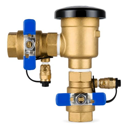 1 Inch Backflow Preventer, Brass Pressure Vacuum Breaker Assembly, 400 PSI Sprinkler Backflow Valve for Lawn Irrigation, Garden Water Lines and Outdoor Anti-Siphon Protection - size: 1Inch