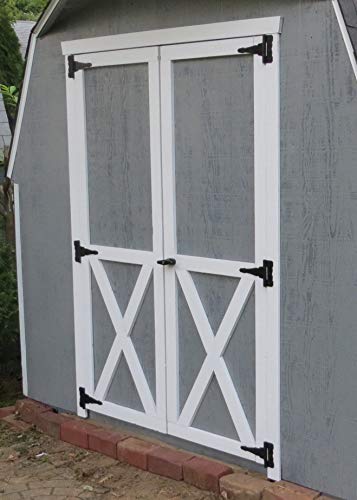 Shed Door Latch T-Handle Lock Kit with 4 Keys,Storage Barn Shed Door Hardware Lock Set 4½" and 5½" Stem - size: 4-1/2 Inch Stem
