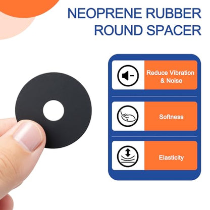Multi Purpose Rubber Spacer, 10mm ID x 40 OD x 50mm T Neoprene Round Anti-Vibration Isolation Pads Bushings Spacer Washer Fit for HVAC Bolts Car Accessories (4 Pcs) - size: 10mm ID x 40 OD x 50mm T