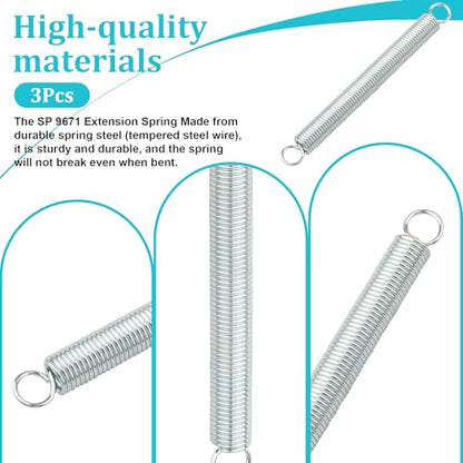 9671 Extension Spring,0.072 GA x 9/16 in. x 6 in.Closed Single Loop(4 Pack)