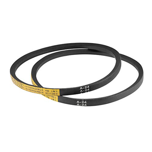 uxcell A24 Drive V-Belts 24" Pitch Length 13mm Width 8mm Thick JIS Standard A-Section Rubber Drive Transmission Belt 2pcs - size: 24"