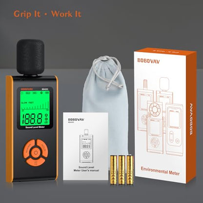 Decibel Meter Digital Sound Level Reader, 30-130 dB, A/C-Weighted
