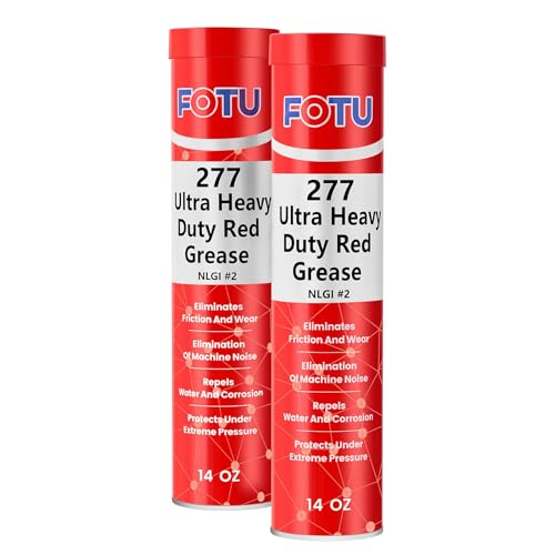 FOTU 277 Ultra Heavy-Duty Red Grease Tube,2-Pack 14oz Wheel Bearing Grease - size: 2-Pack