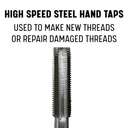 Drill America 1/2"-20 UNF Tap and Die Kit, HSS Plug Tap and Carbon Hex Die, POUT Series - size: 1/2"-20, style: Tap and Hex Die