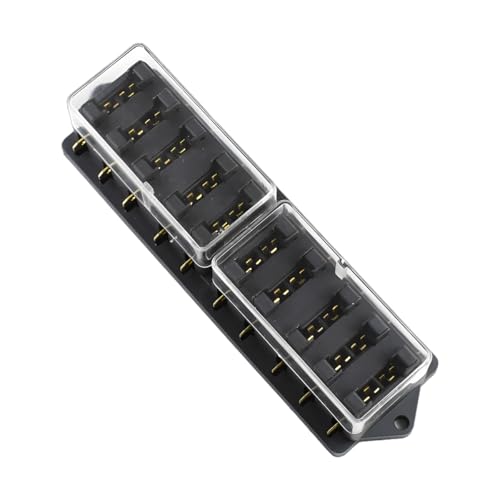 10-Way Covered Standard Blade Fuse Distribution Block - size: 10P