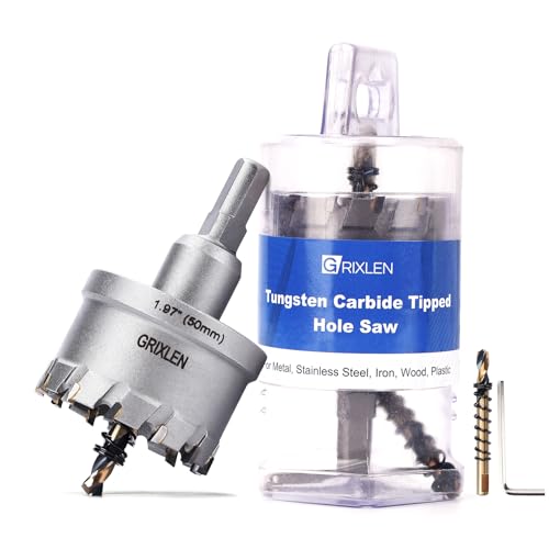 1.97" (50mm) Tungsten Carbide Tip Hole Saw,Hole Saw with M2 Pilot - size: 1.97" (50mm)