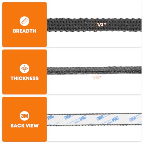 Stanbroil Stove Gasket Tape, 1/2" Width, 1/8" Thick, 72" Length - size: 1/2" Wide - 1/8" Thick