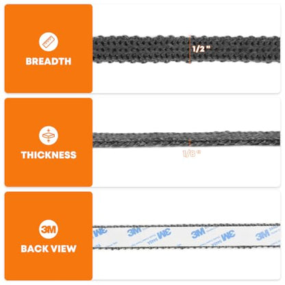 Stanbroil Stove Gasket Tape, 1/2" Width, 1/8" Thick, 72" Length - size: 1/2" Wide - 1/8" Thick
