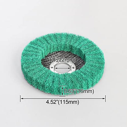 10Pcs 4.5" x 7/8" Nylon Fiber Flap Disc Polishing Grinding Wheel,Abrasive Grinding Discs for Angle Grinder,for Stainless Steel Polishing Metal Surface Finishing(Green) - style: Green