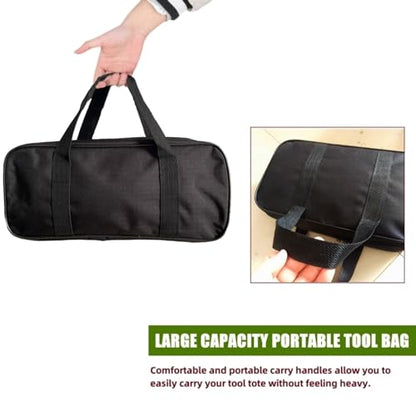 BLIRITEL 17 Inch Wide Mouth Tool Bag, Waterproof Oxford Electrician Tool Bag for Men, Large Capacity Tools Storage Tote Bag, Tool Pouch Handbag for Repairman Mechanic Carpentry (17 Inch) - size: 17 Inch