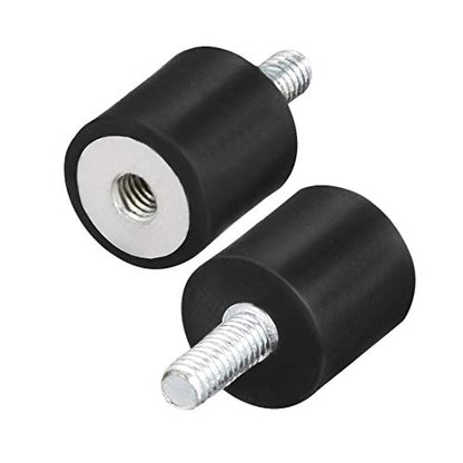 uxcell M4 Thread Male Female Rubber Mounts,Vibration Isolators,Shock Absorber 13mm x 13mm Black 8pcs - size: M4x13mmx13mm