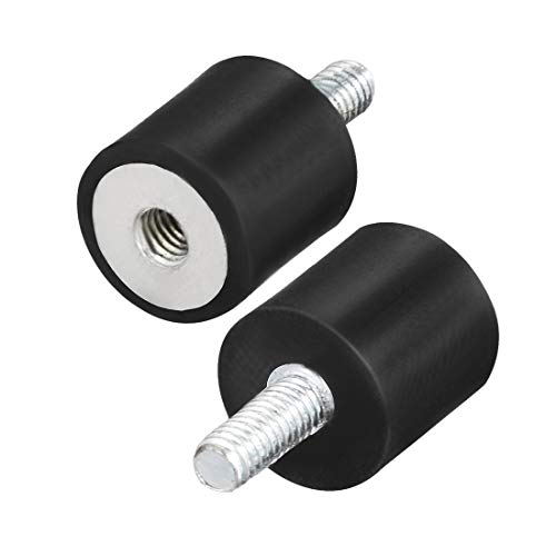 uxcell M4 Thread Male Female Rubber Mounts,Vibration Isolators,Shock Absorber 13mm x 13mm Black 8pcs - size: M4x13mmx13mm