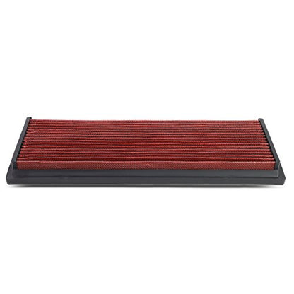 DNA Motoring AFPN-047-RD Clean Air Washable Drop In Panel Air Filter Enhance Engine Performance Power & Acceleration Improve [Compatible with 87-97 Jeep Wrangler 2.5L 4.0L] - style: 86 Cherokee 2.5L
