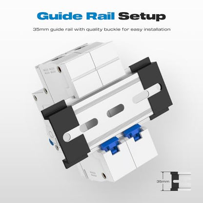 DC Miniature Circuit Breaker, CGELE 2 Pole 20 Amp 1000V DC Disconnect Switch for Solar PV Systems Thermal Magnetic Trip Din Rail Mount - style: 20A