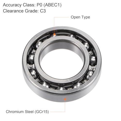 uxcell 6006 Deep Groove Ball Bearings 30x55x13mm Chrome Steel, Open Type - size: 30x55x13mm