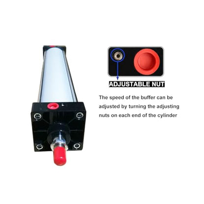Air Cylinder Pneumatic Cylinder Aluminum Alloy Double Acting Single Rod Bore 4 inch Magnetic Stroke 18 inch