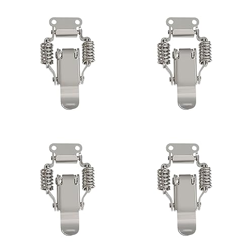 Spring hasp Toolbox Toggle latches Lock，Stainless Steel 304 Toolbox Draw Compression Spring Toggle Latch Catch Clamp W/Screws - size: Small