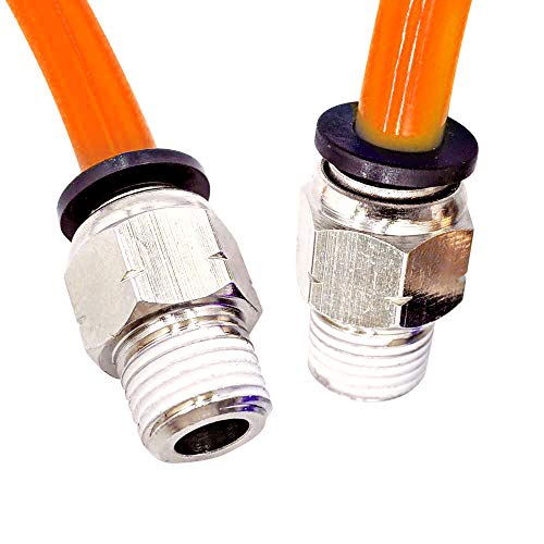 Beduan Pneumatic Push to Connect Fittings Male Straight PC 6mm Tube OD x 1/8 Inch Male Thread Push Lock Fittings (Pack of 10) - size: 6mm-1/8"NPT-10PCS, style: 10 Pcs
