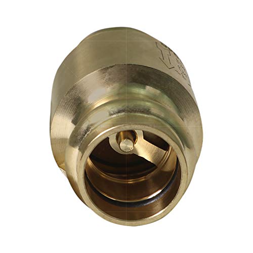 Midline Valve 372S256 Inline Spring Loaded Check Valve, Backflow Prevention Lead-Free, 3/4 in. Press Connections, Cast Brass - size: 3/4 in., style: Single Pack