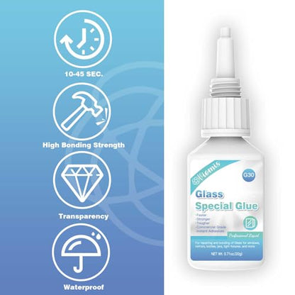 20g Glass Glue, Instant Strong Glue for Acrylic, Other Materials - size: 20g Glass Glue