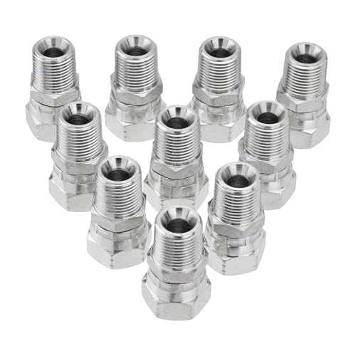 10PCS Hydraulic Adapter Fitting: 3/8" NPSM Female x 3/8" NPTF Male - size: 3/8" NPSM Female x 3/8" NPTF Male