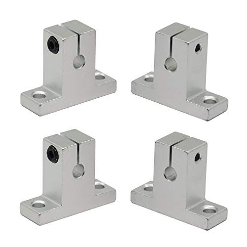 4PCs SK6 Linear Shaft Support ID6mm Aluminum Mounting Bracket for Diameter 6mm Linear Motion Rod - size: SK6(4pcs), style: Pillow style