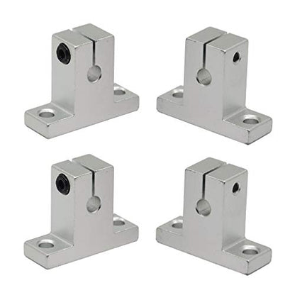 4PCs SK6 Linear Shaft Support ID6mm Aluminum Mounting Bracket for Diameter 6mm Linear Motion Rod - size: SK6(4pcs), style: Pillow style