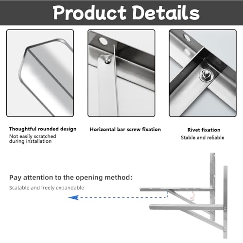 lukar Outdoor Mini Split Wall Mounting Bracket for 9000-36000 BTU Condenser