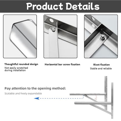 lukar Outdoor Mini Split Wall Mounting Bracket for 9000-36000 BTU Condenser