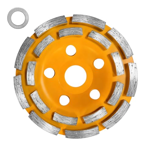 4.5” Double Row Diamond Grinding Cup Wheel, Concrete Grinding Wheel - style: Double Rows